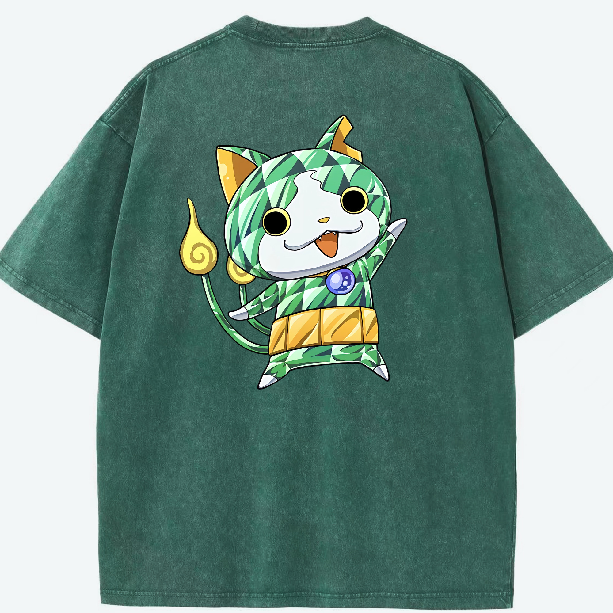 （画像用） 妖怪ウォッチ Yo-kai Watch 綿100% ヴィンテージ風 半袖Tシャツ（背面プリント）